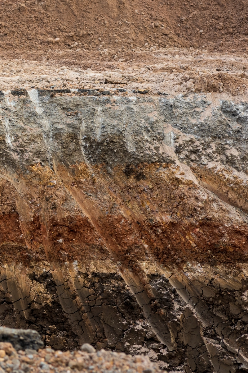 Geologic image of layers of soil