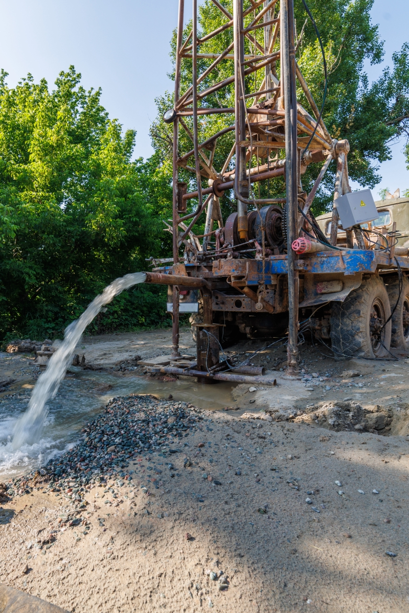 Drilling for water supply well